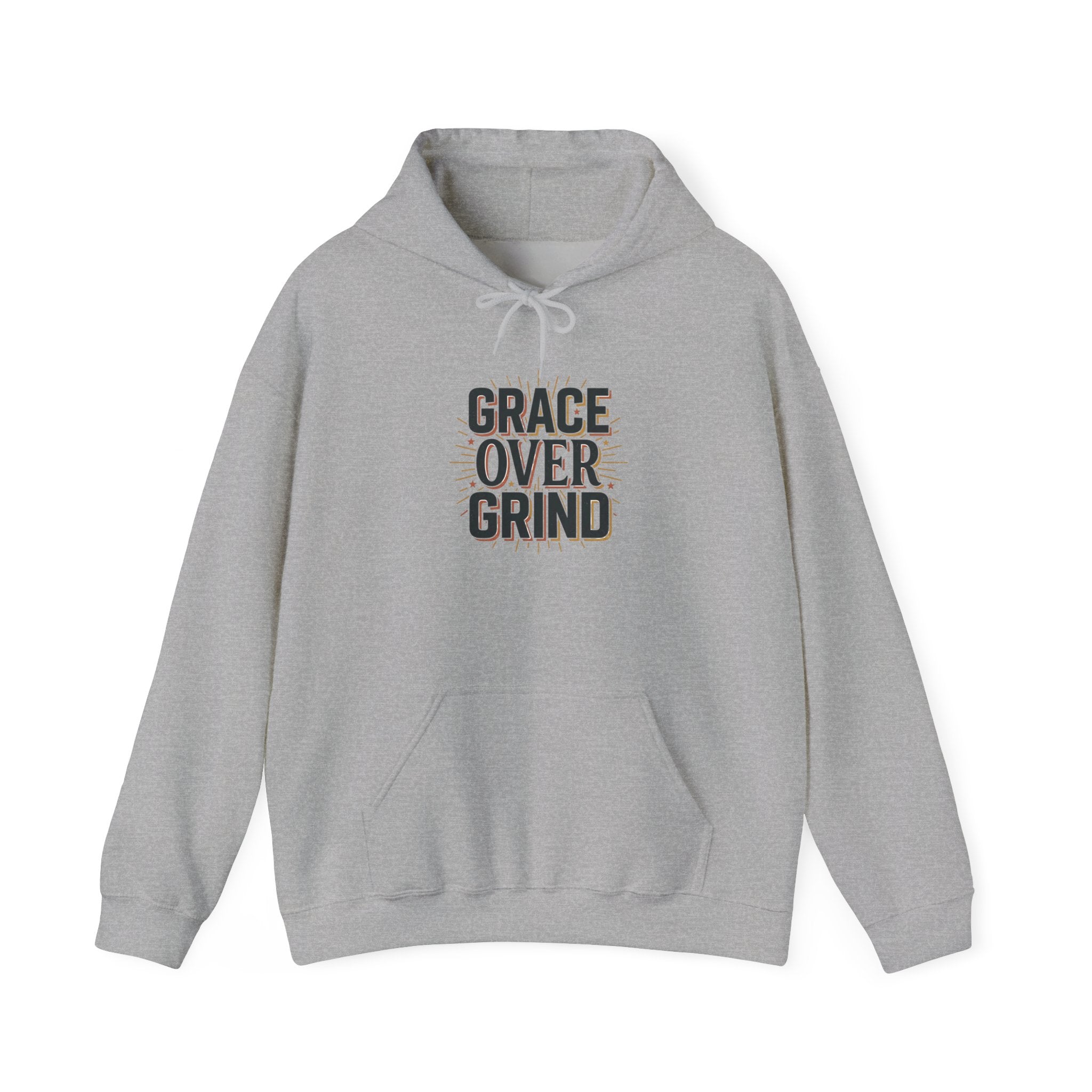 Grace Over Grind Hoodie | faith streetwear, bold type, washed vintage
