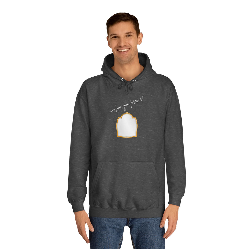College Hoodie — 'Take a Look' Minimal Toast Graphic Hooded Sweatshirt