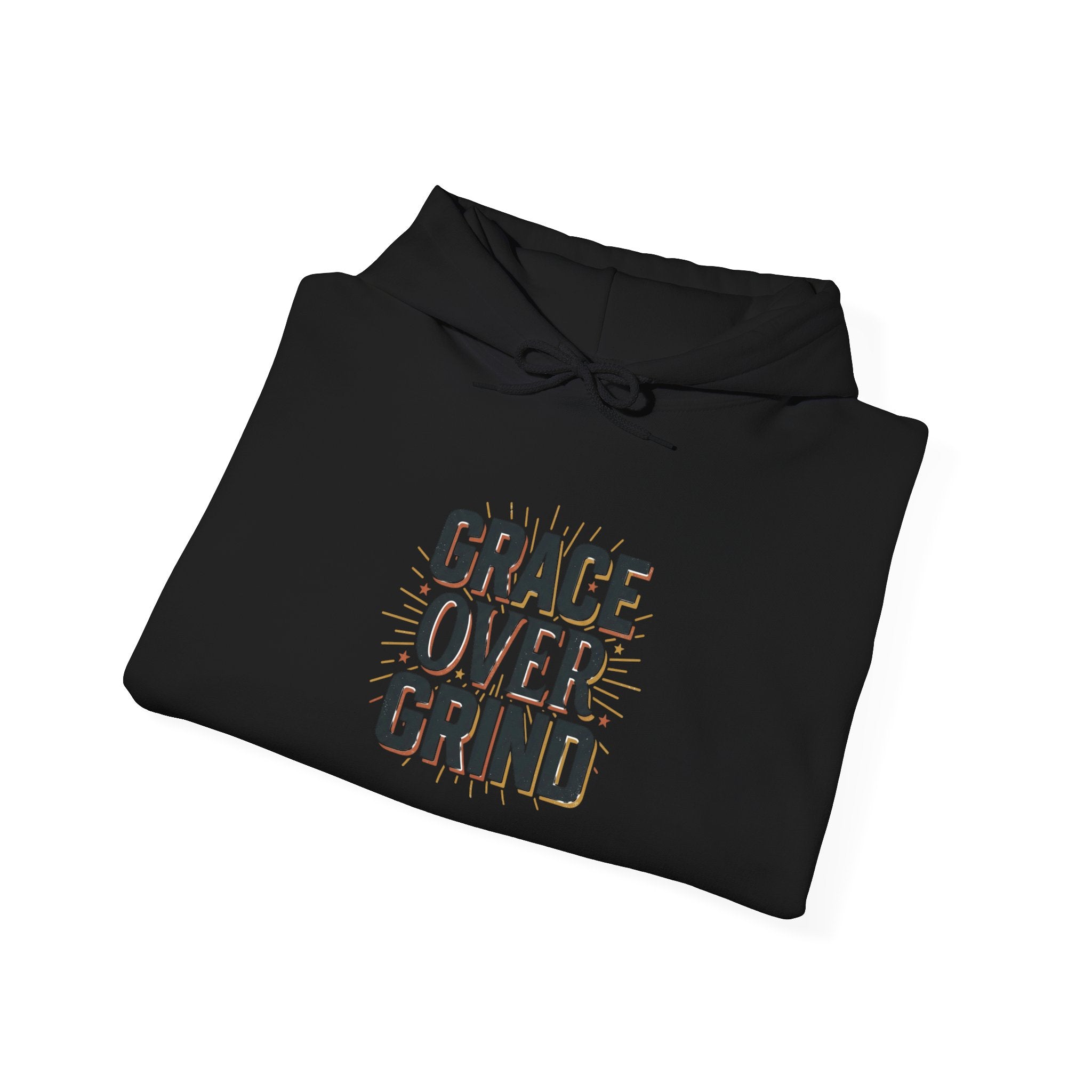 Grace Over Grind Hoodie | faith streetwear, bold type, washed vintage