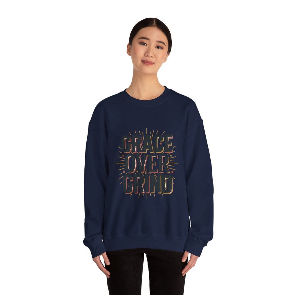 Grace Over Grind Sweatshirt | faith streetwear, bold type