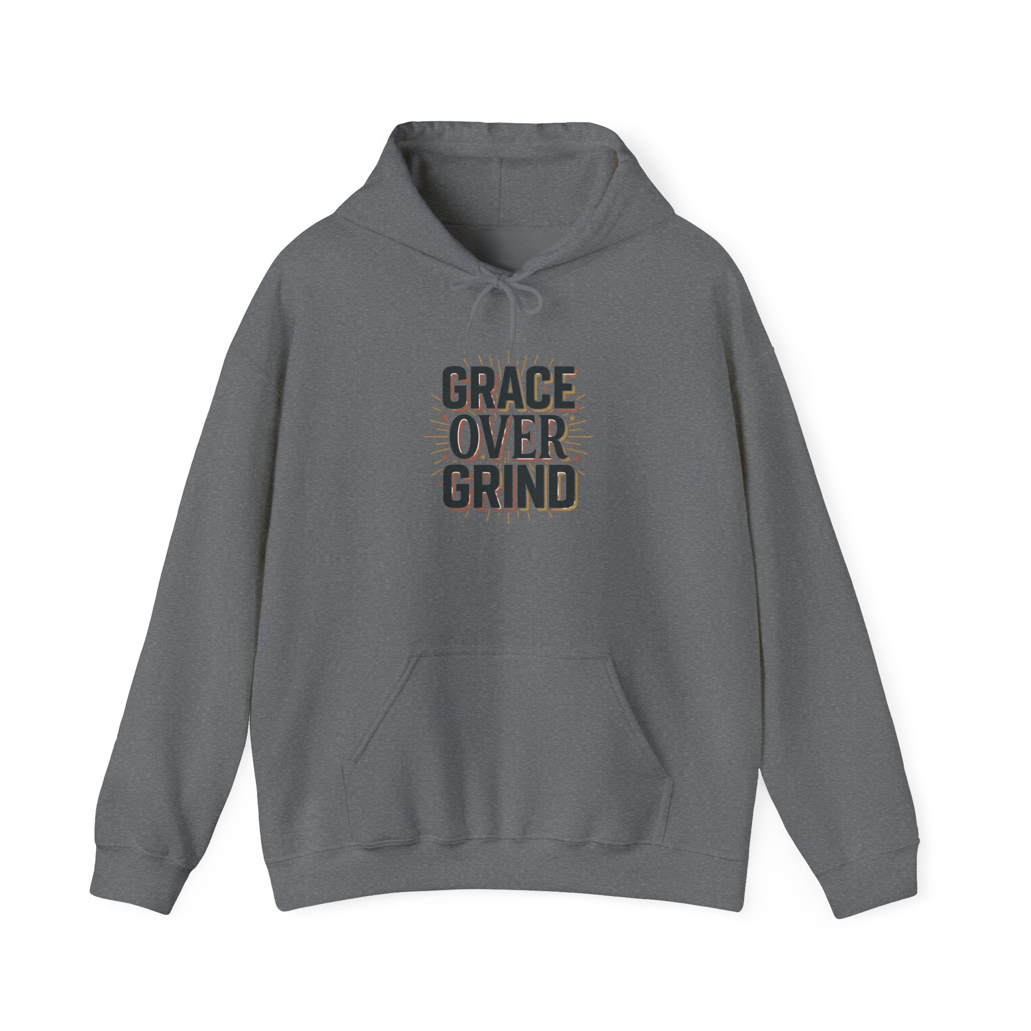 Grace Over Grind Hoodie | faith streetwear, bold type, washed vintage