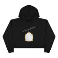 Cropped Hoodie — Minimal Gold Frame Chest Design