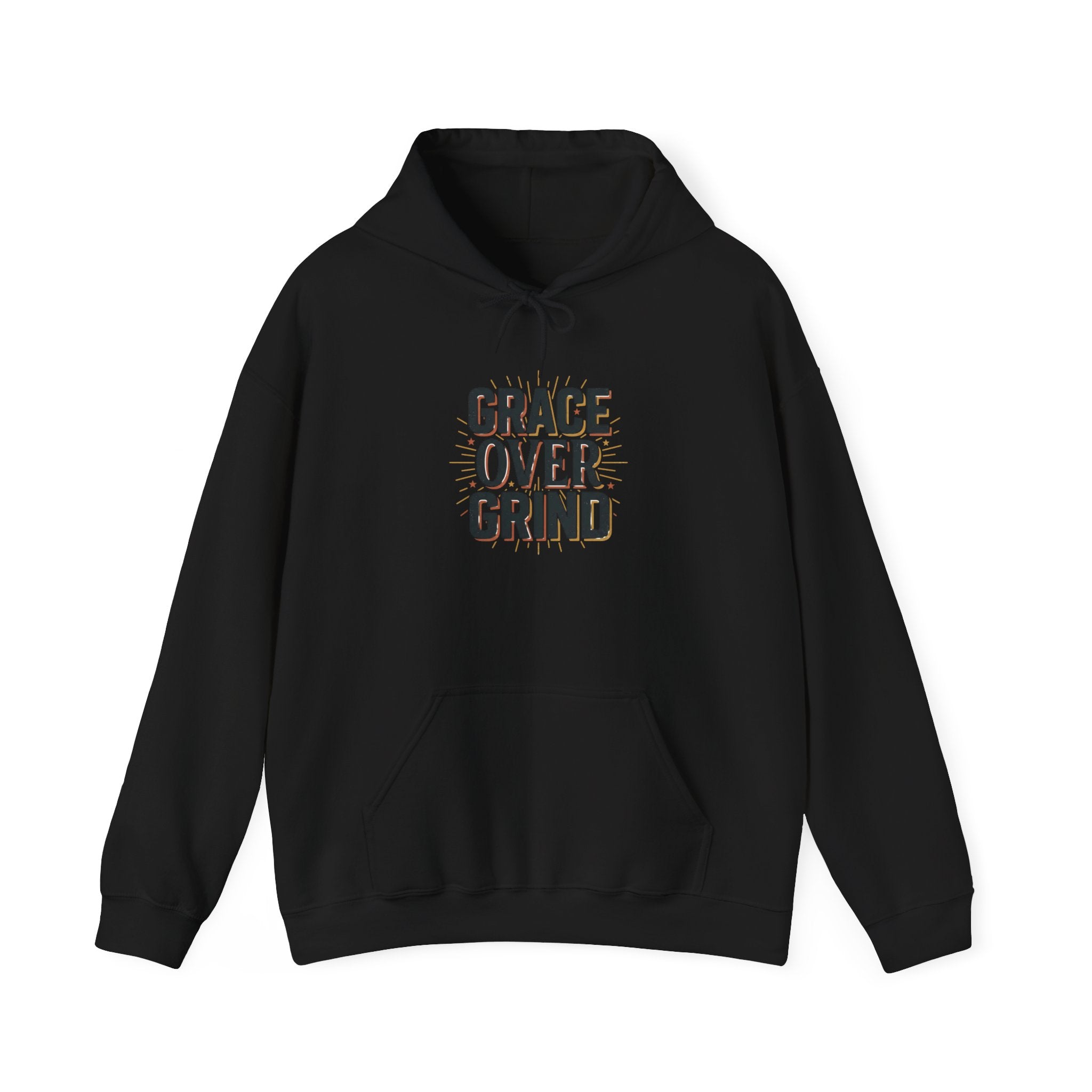 Grace Over Grind Hoodie | faith streetwear, bold type, washed vintage
