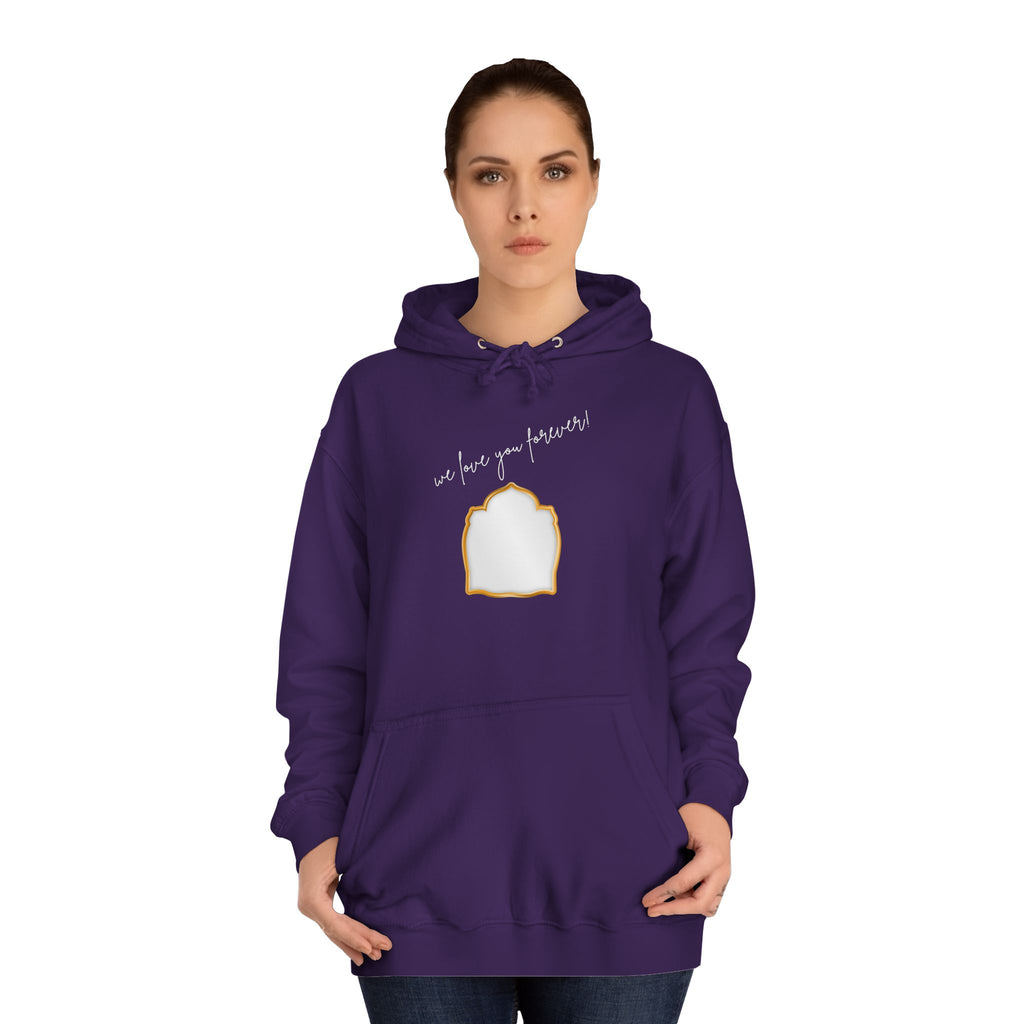 College Hoodie — 'Take a Look' Minimal Toast Graphic Hooded Sweatshirt