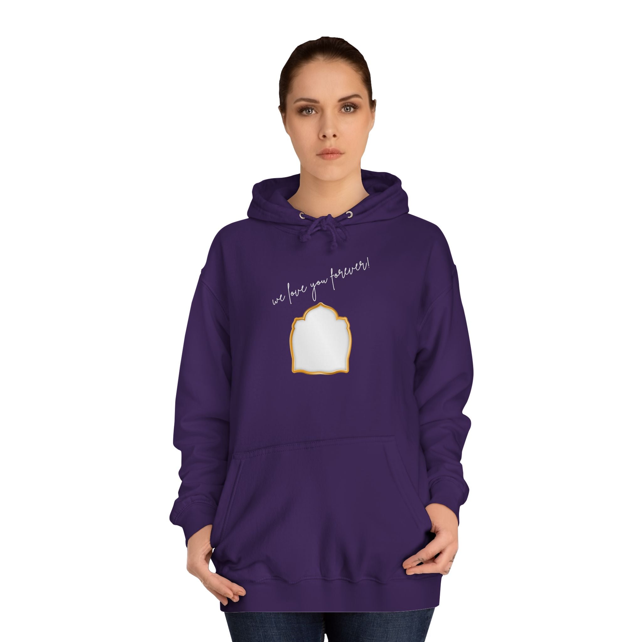 College Hoodie — 'Take a Look' Minimal Toast Graphic Hooded Sweatshirt