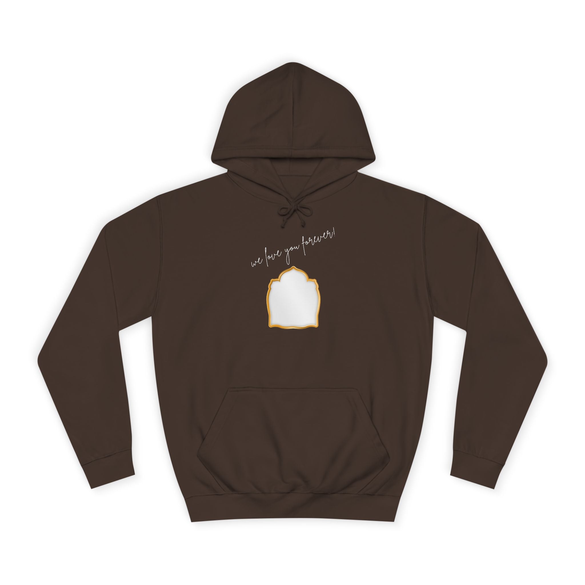 College Hoodie — 'Take a Look' Minimal Toast Graphic Hooded Sweatshirt