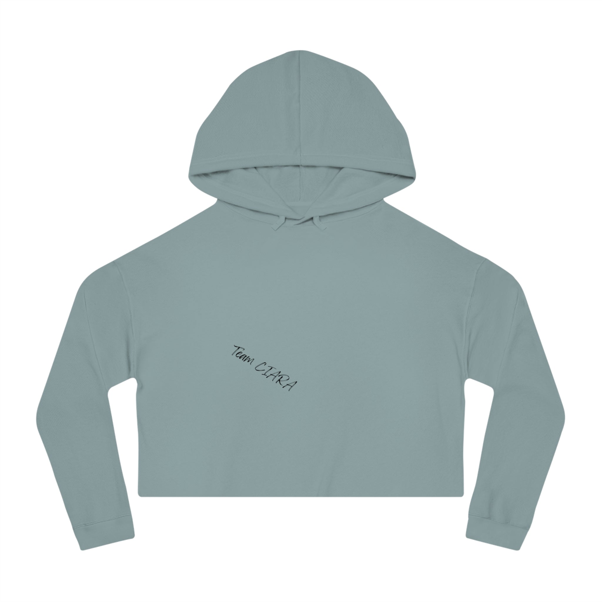 Cropped Hoodie — "Don't Make Me Put You in the Ground" Lace Doily Graphic