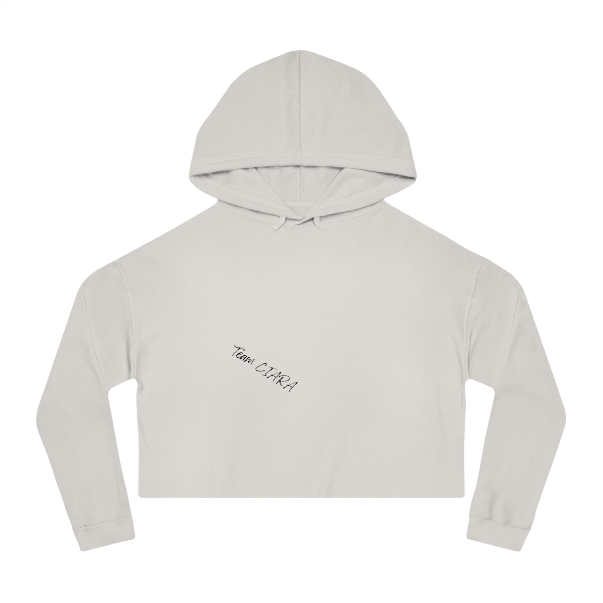 Cropped Hoodie — "Don't Make Me Put You in the Ground" Lace Doily Graphic