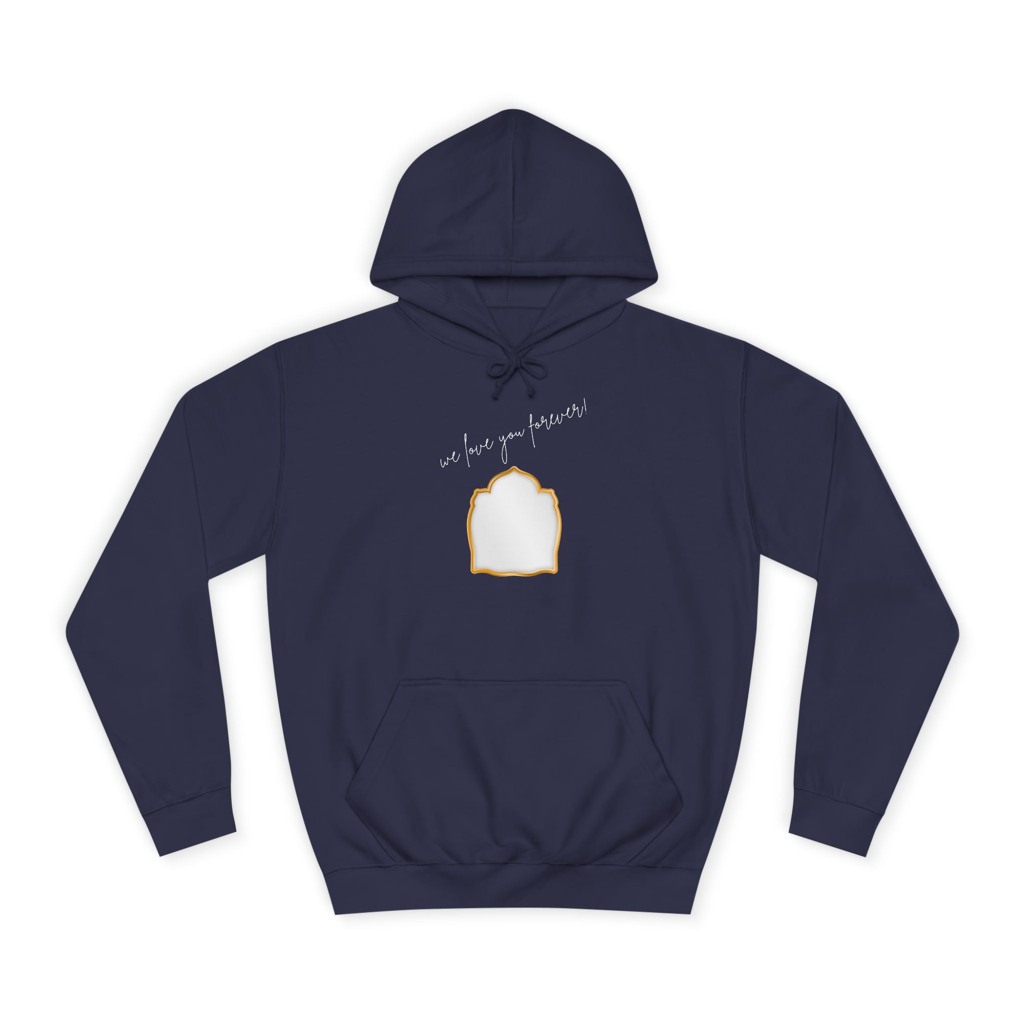 College Hoodie — 'Take a Look' Minimal Toast Graphic Hooded Sweatshirt