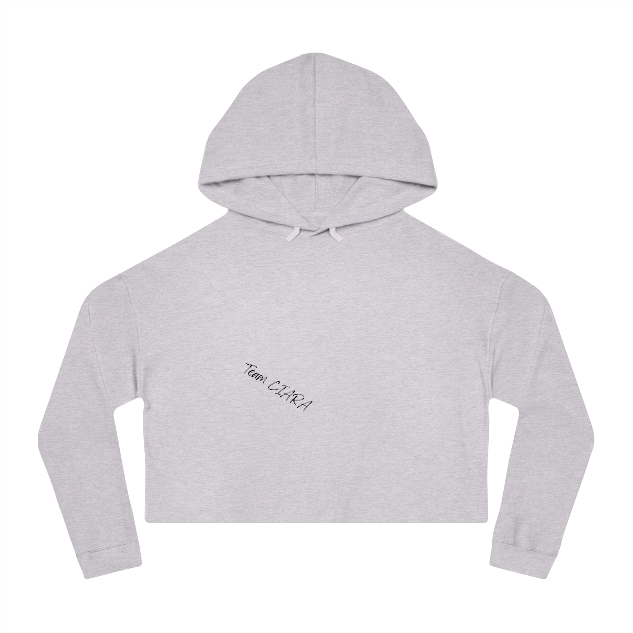 Cropped Hoodie — "Don't Make Me Put You in the Ground" Lace Doily Graphic