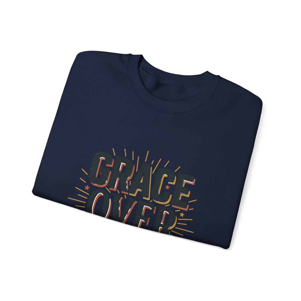 Grace Over Grind Sweatshirt | faith streetwear, bold type