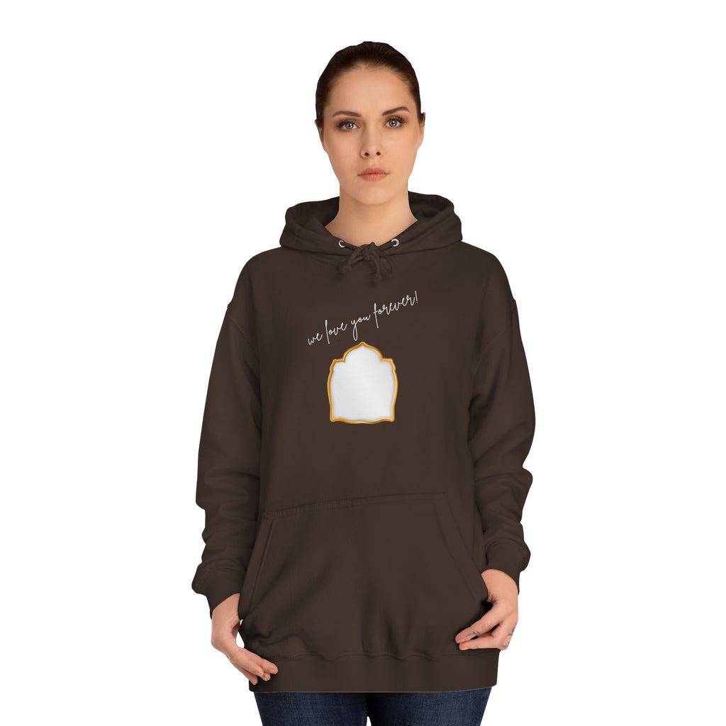 College Hoodie — 'Take a Look' Minimal Toast Graphic Hooded Sweatshirt