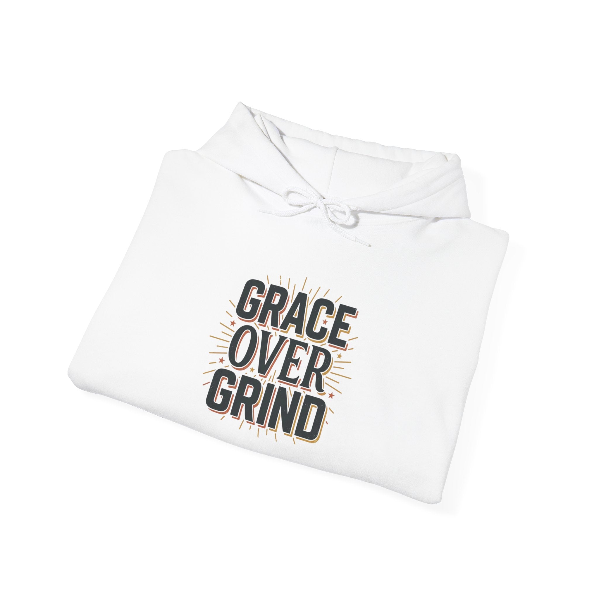Grace Over Grind Hoodie | faith streetwear, bold type, washed vintage