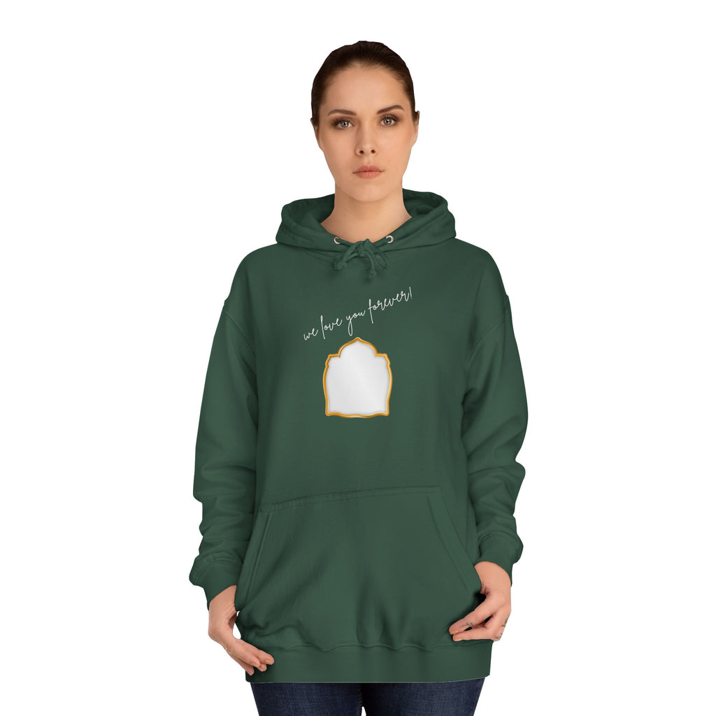 College Hoodie — 'Take a Look' Minimal Toast Graphic Hooded Sweatshirt