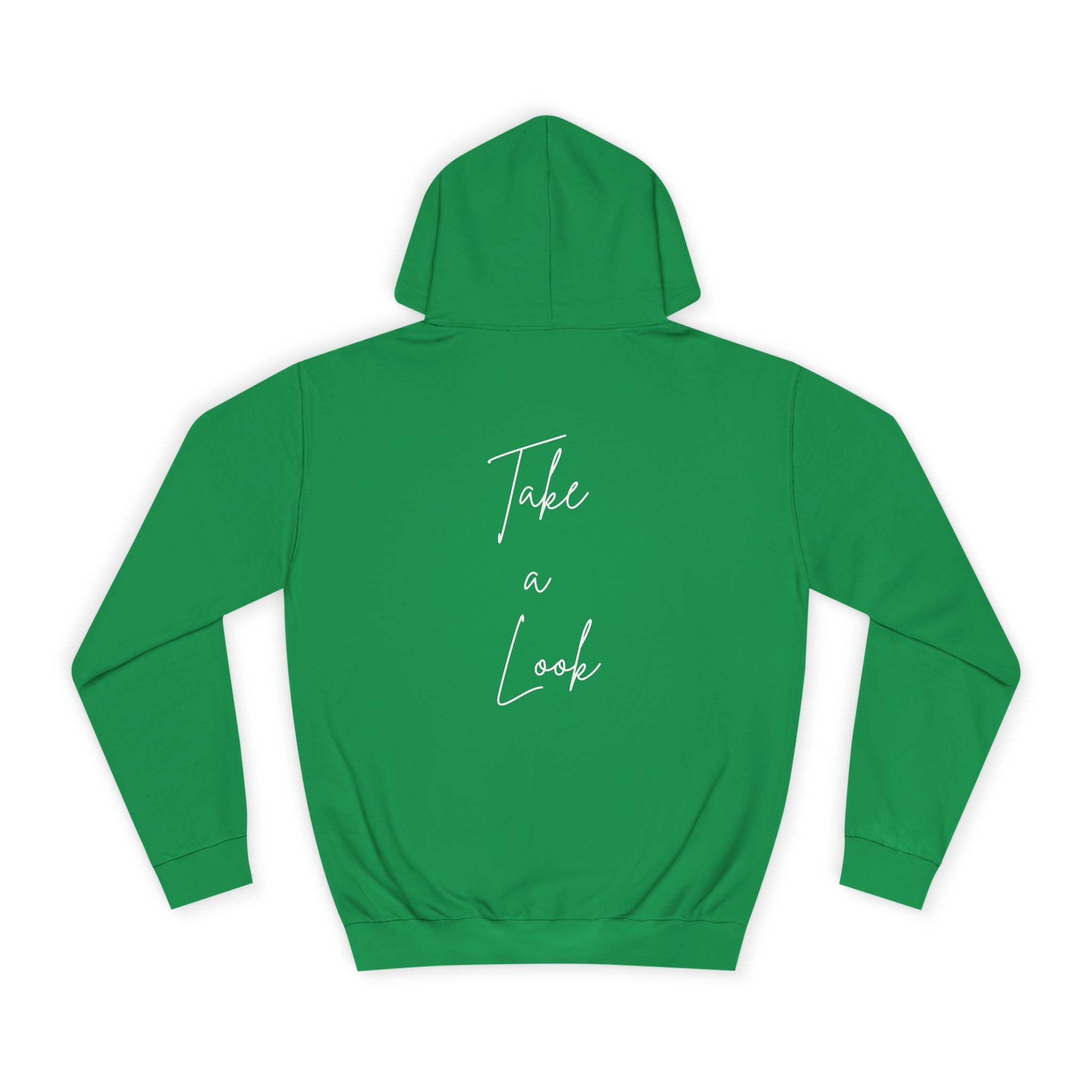 College Hoodie — 'Take a Look' Minimal Toast Graphic Hooded Sweatshirt