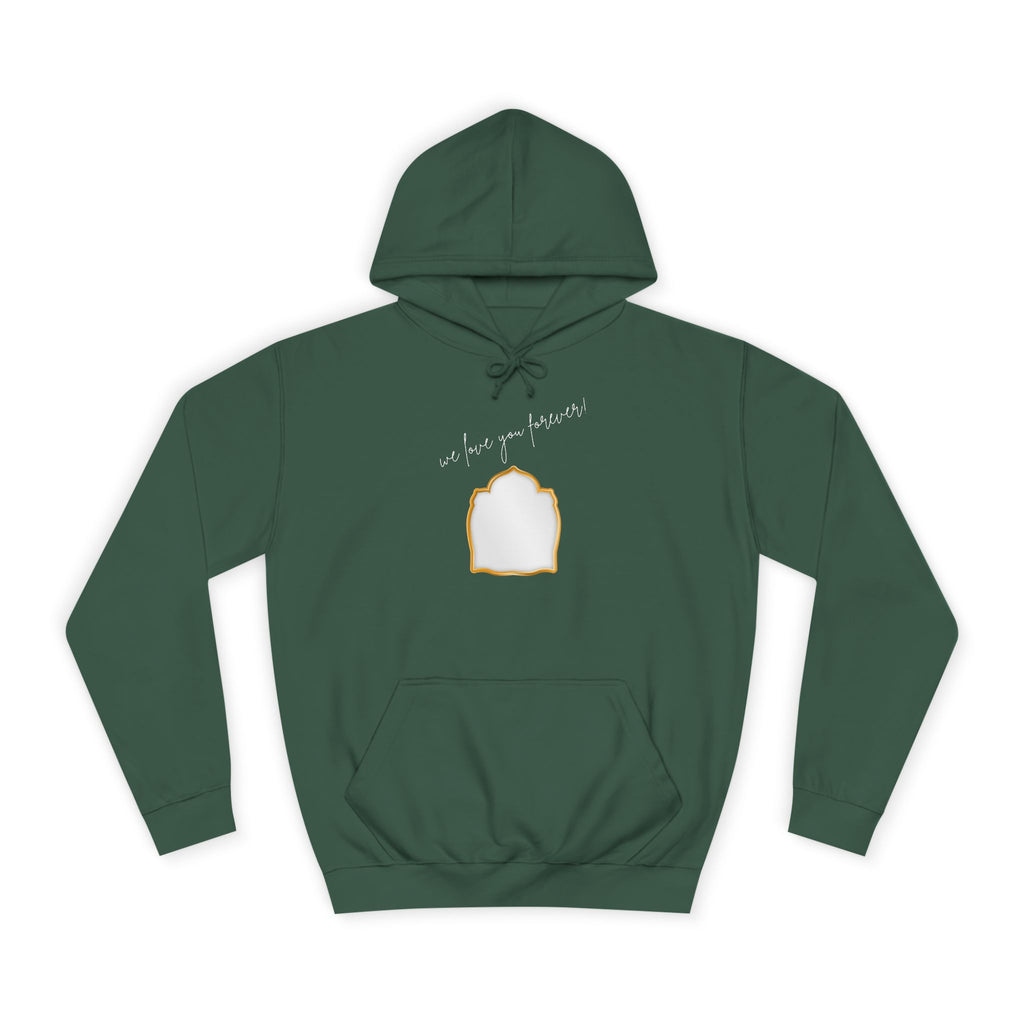 College Hoodie — 'Take a Look' Minimal Toast Graphic Hooded Sweatshirt