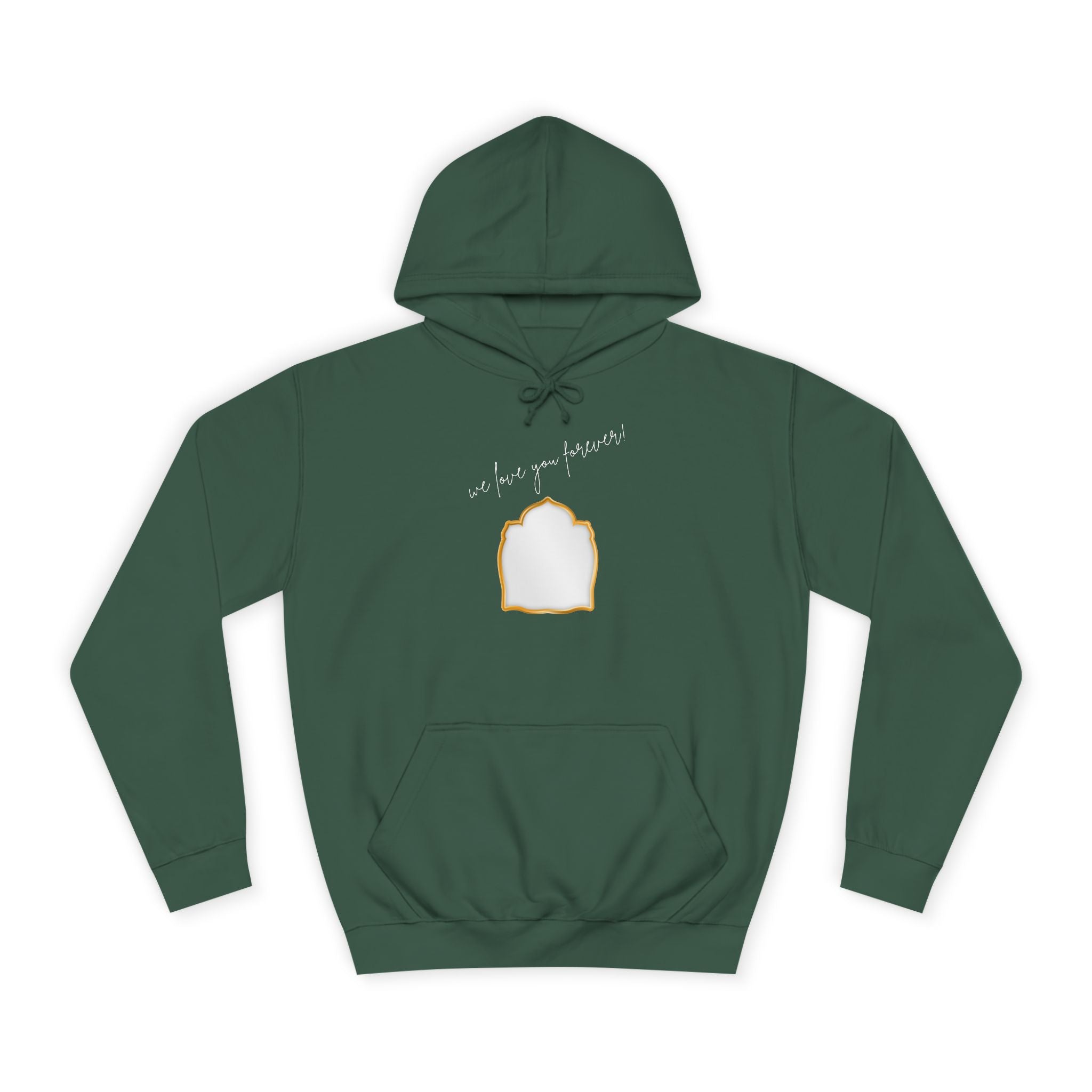 College Hoodie — 'Take a Look' Minimal Toast Graphic Hooded Sweatshirt