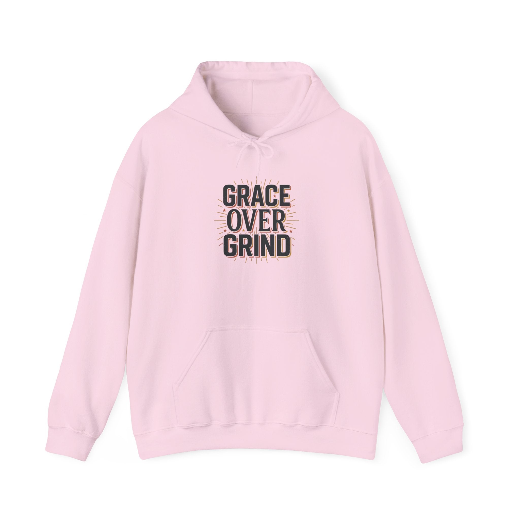 Grace Over Grind Hoodie | faith streetwear, bold type, washed vintage