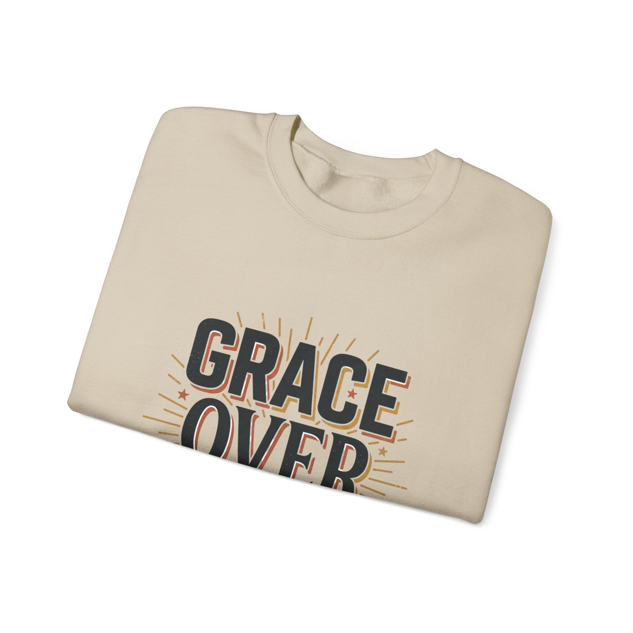 Grace Over Grind Sweatshirt | faith streetwear, bold type