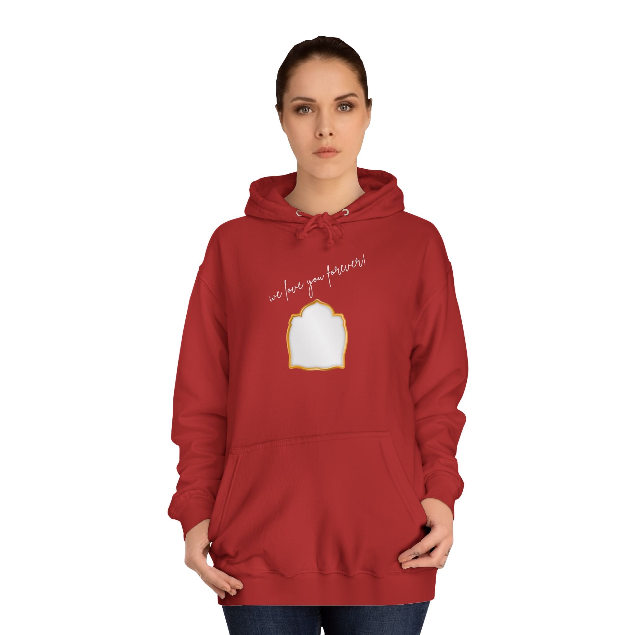 College Hoodie — 'Take a Look' Minimal Toast Graphic Hooded Sweatshirt