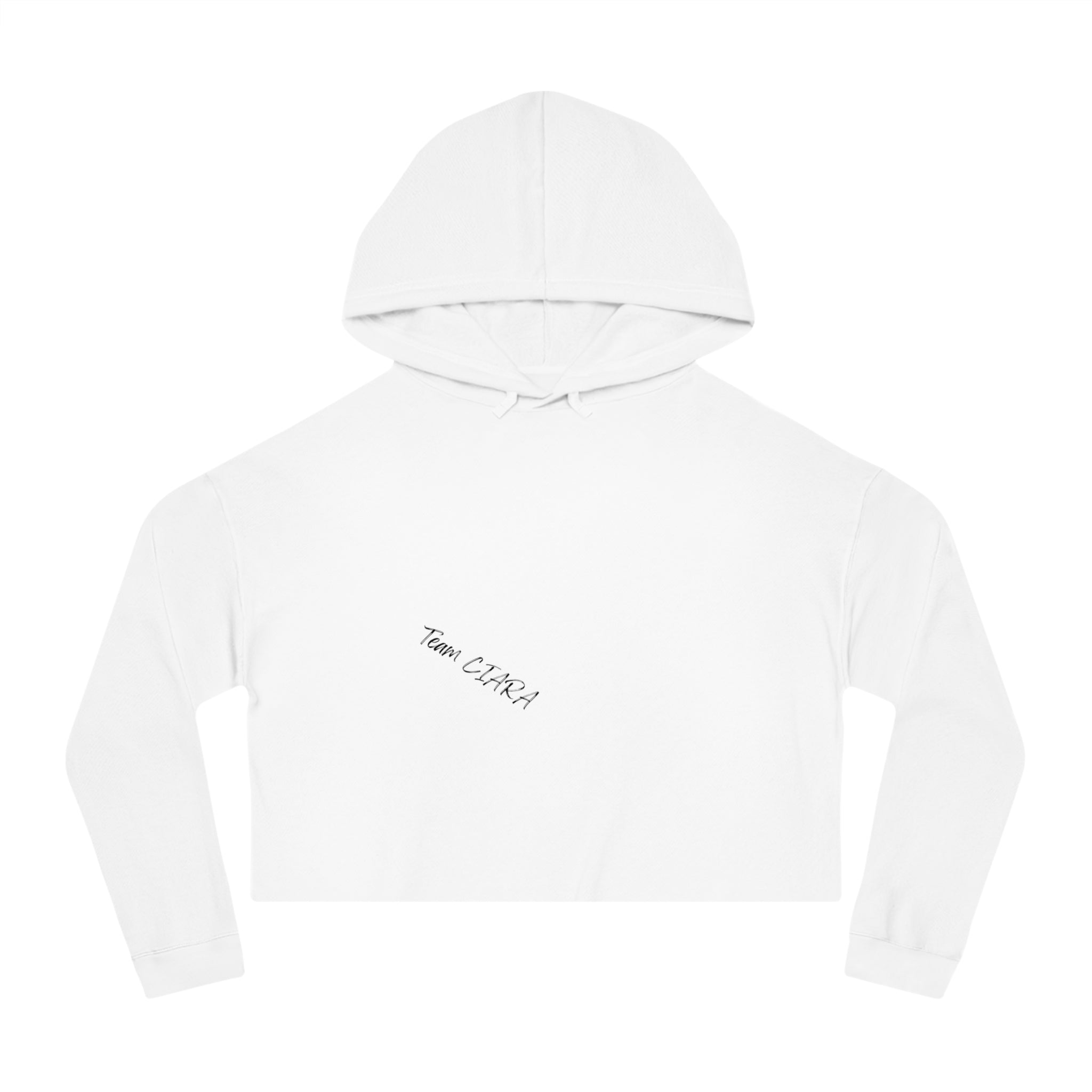 Cropped Hoodie — "Don't Make Me Put You in the Ground" Lace Doily Graphic