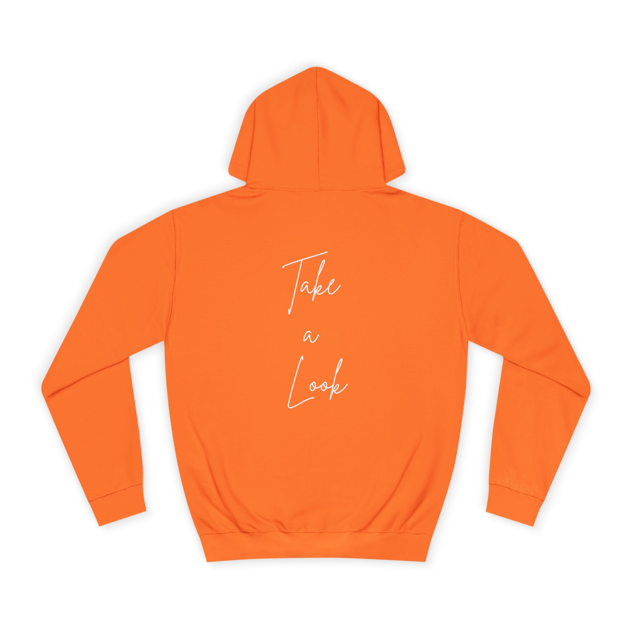 College Hoodie — 'Take a Look' Minimal Toast Graphic Hooded Sweatshirt