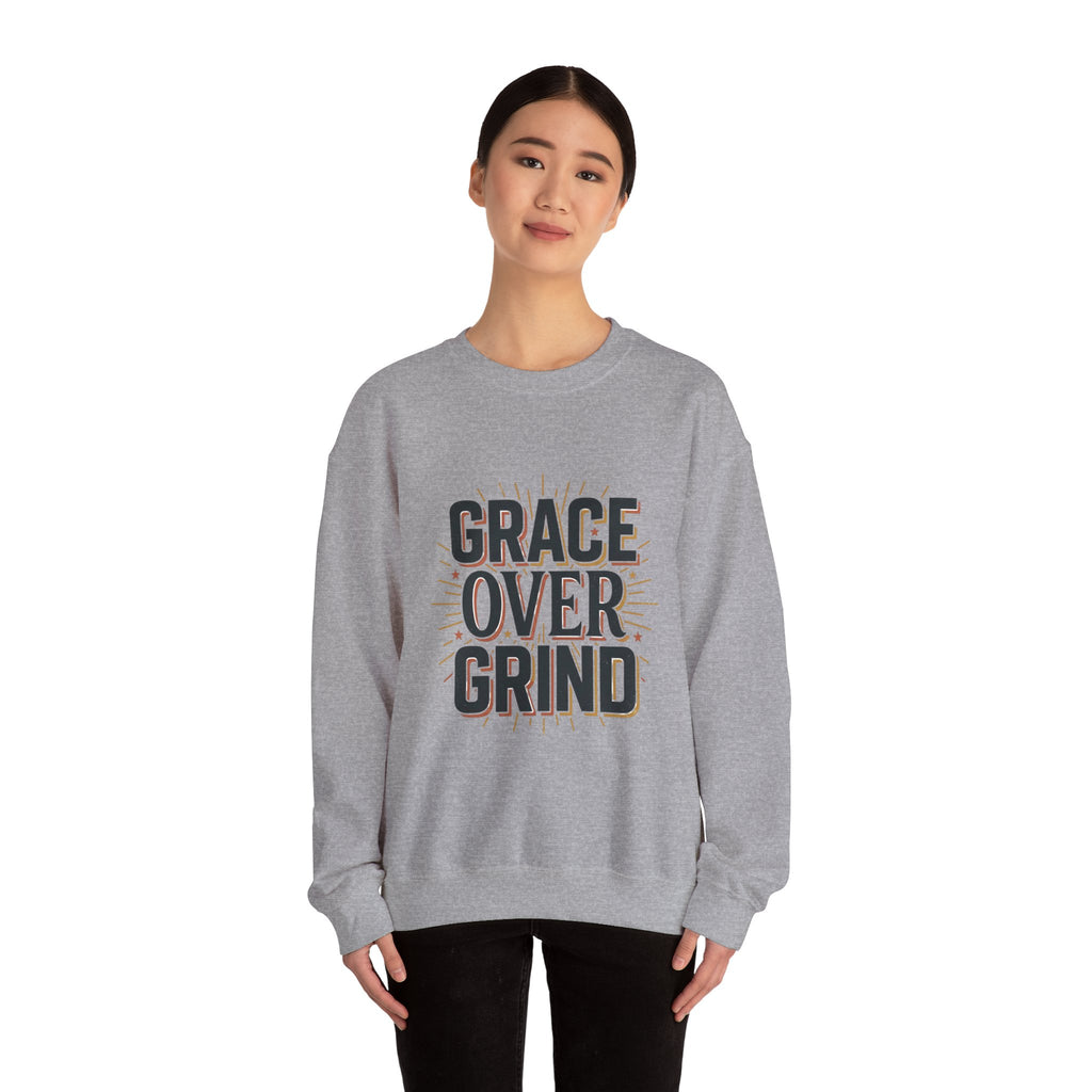 Grace Over Grind Sweatshirt | faith streetwear, bold type