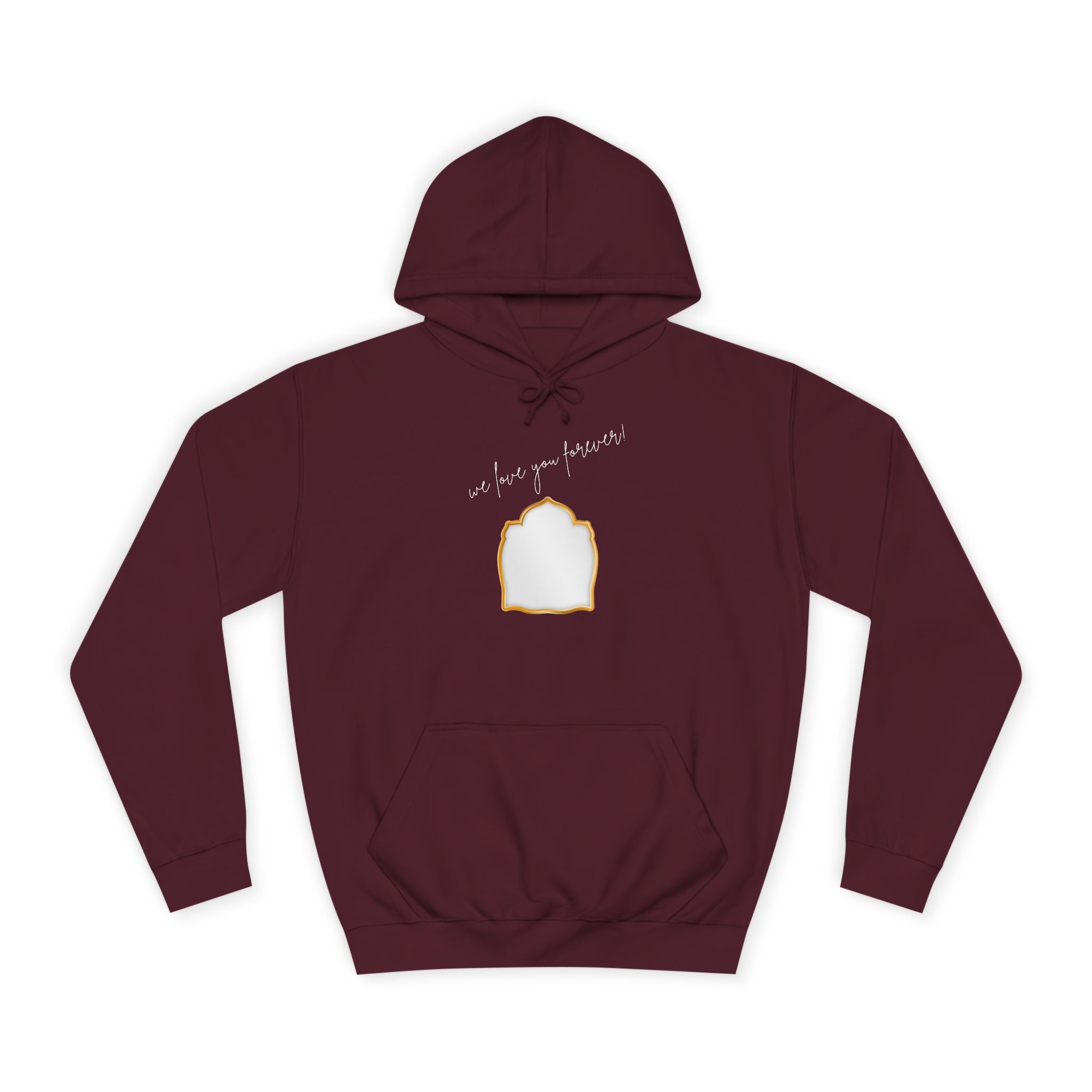 College Hoodie — 'Take a Look' Minimal Toast Graphic Hooded Sweatshirt