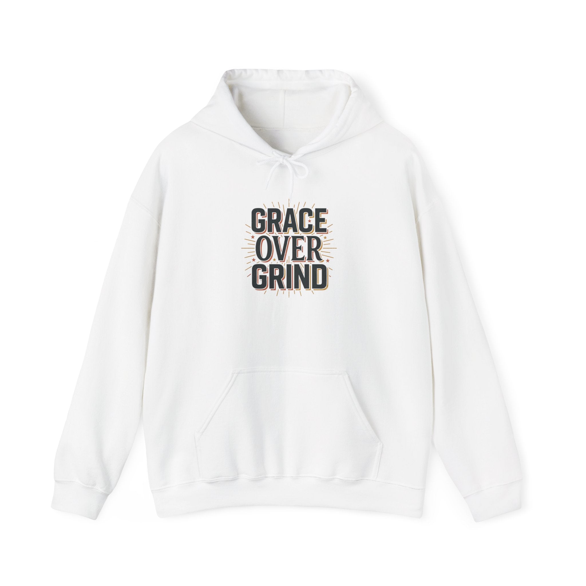 Grace Over Grind Hoodie | faith streetwear, bold type, washed vintage