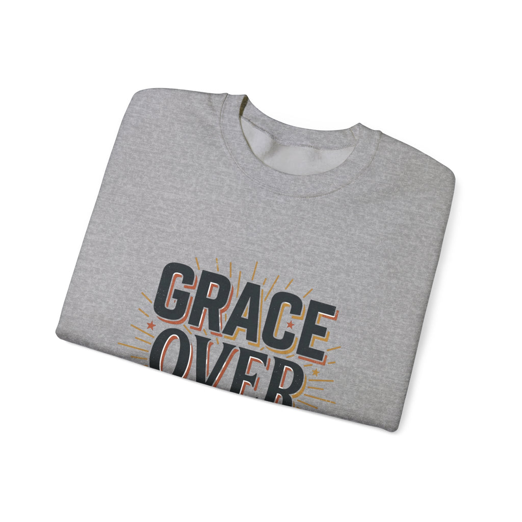 Grace Over Grind Sweatshirt | faith streetwear, bold type