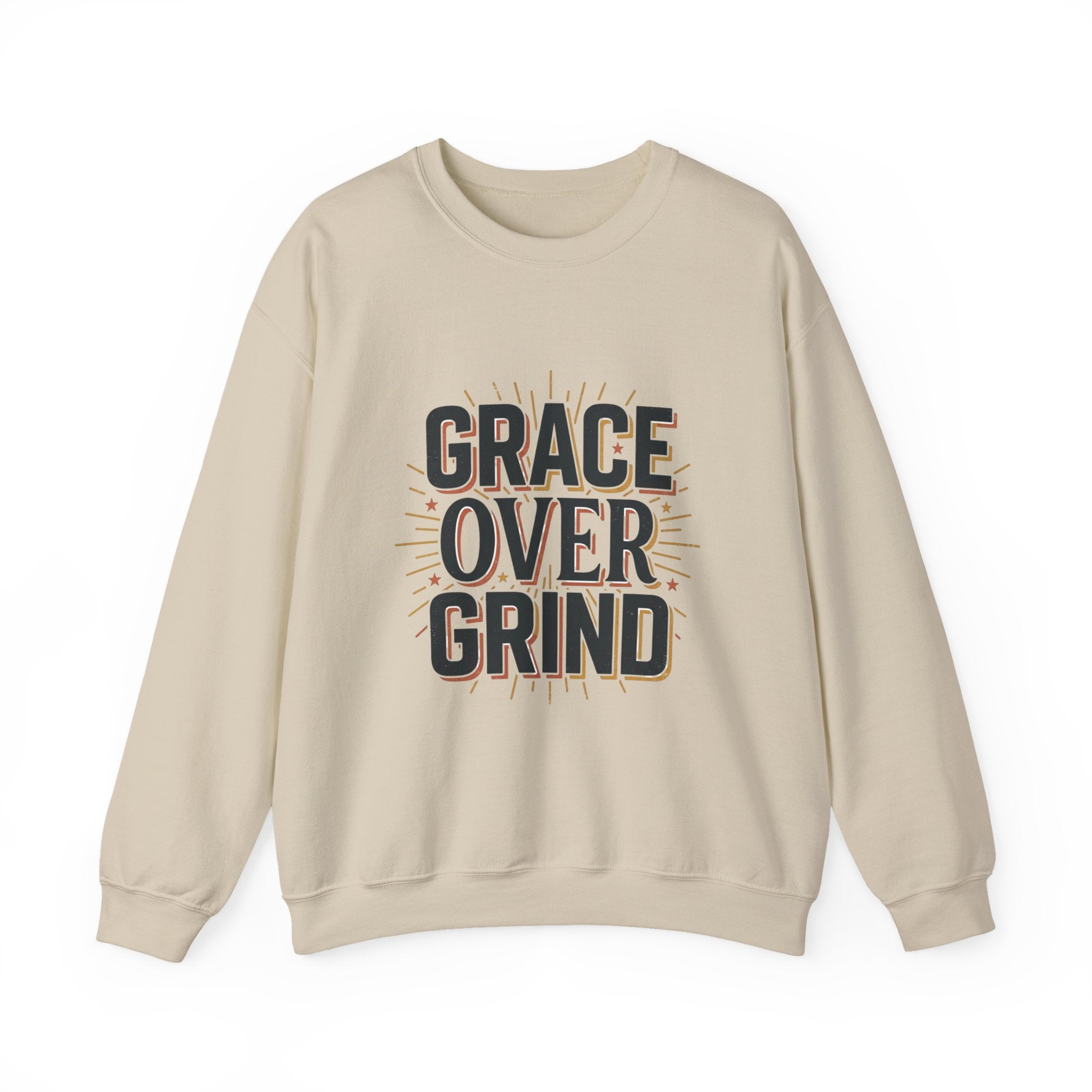 Grace Over Grind Sweatshirt | faith streetwear, bold type