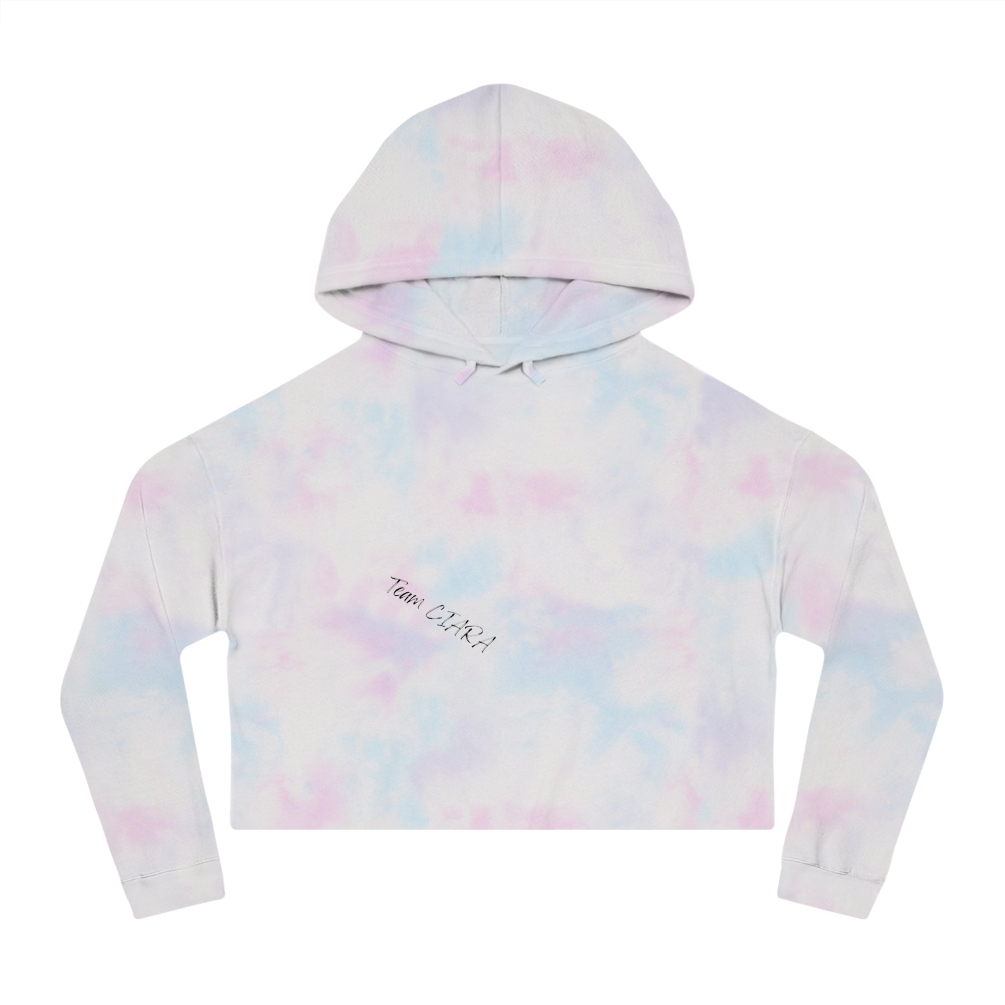 Cropped Hoodie — "Don't Make Me Put You in the Ground" Lace Doily Graphic
