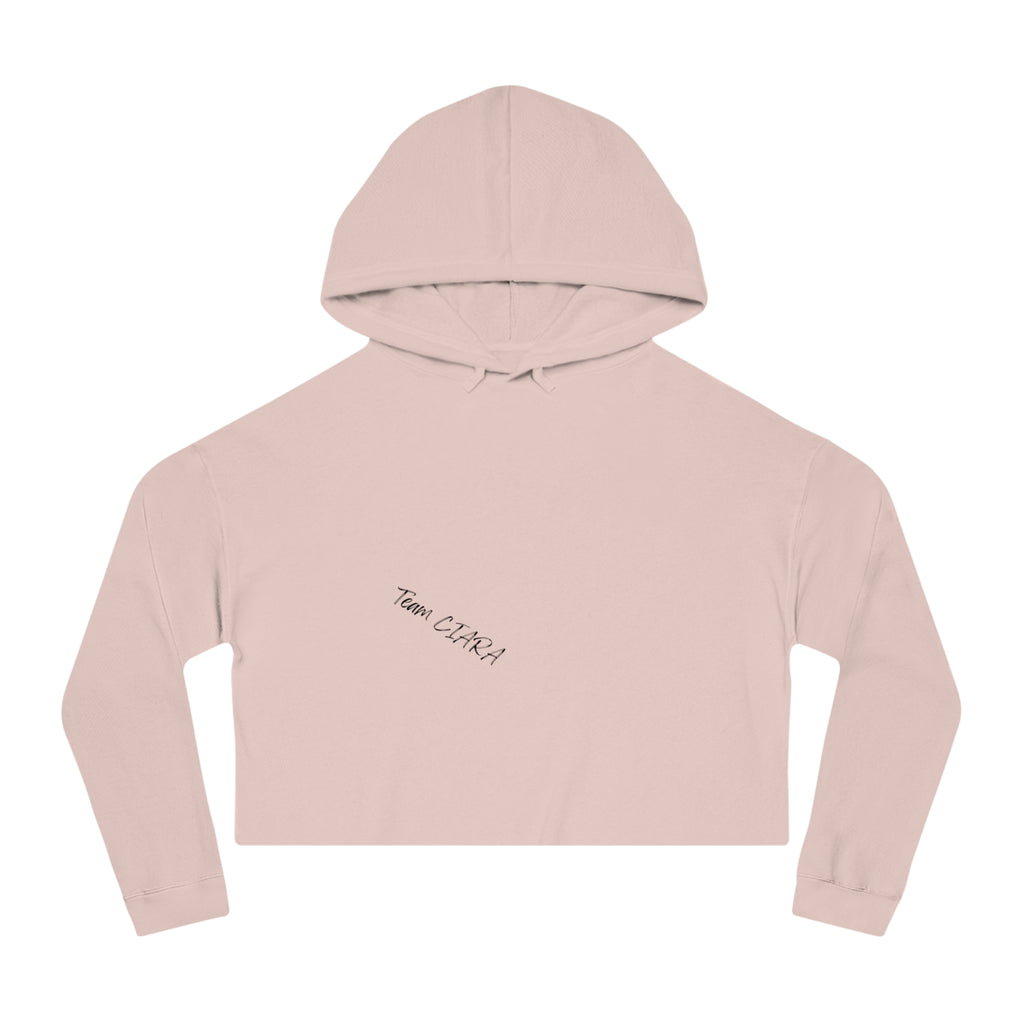 Cropped Hoodie — "Don't Make Me Put You in the Ground" Lace Doily Graphic
