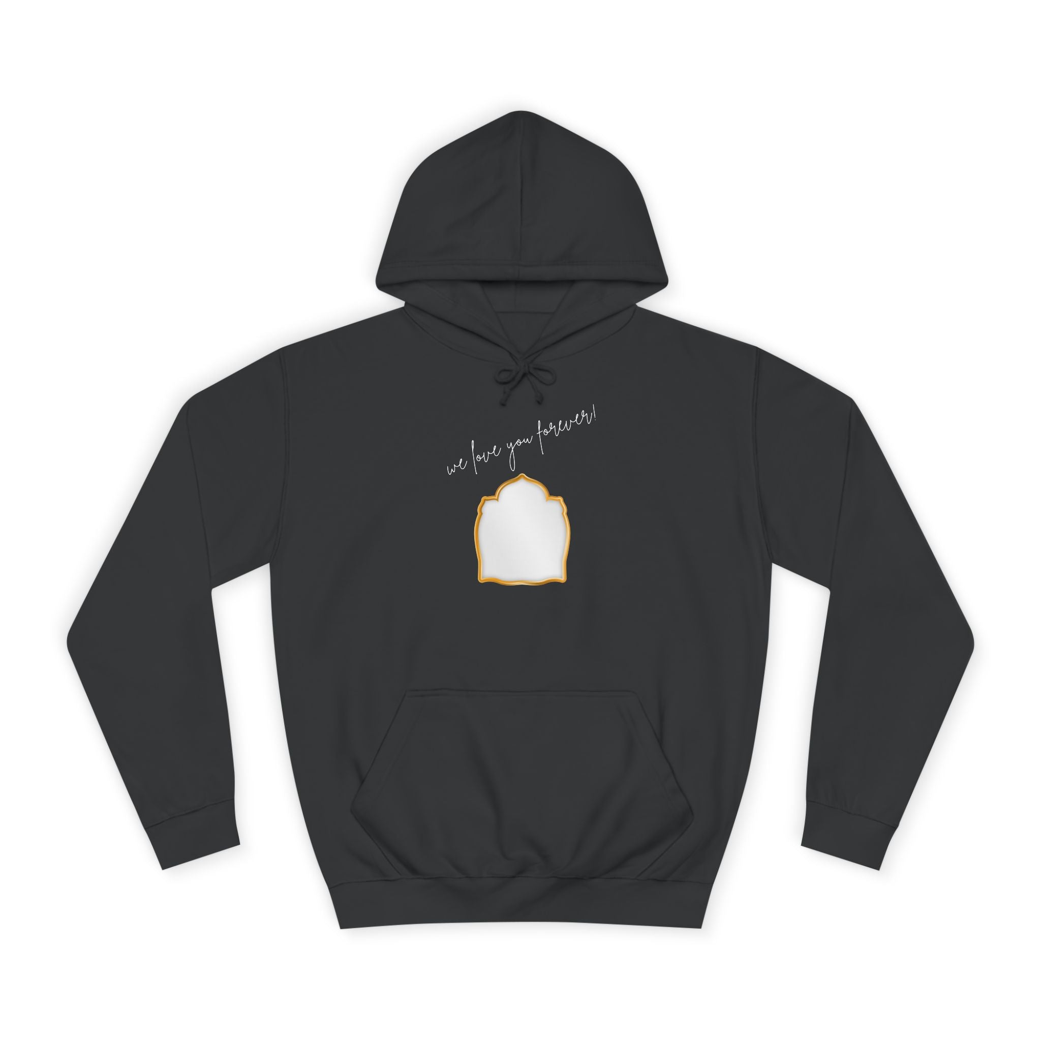 College Hoodie — 'Take a Look' Minimal Toast Graphic Hooded Sweatshirt